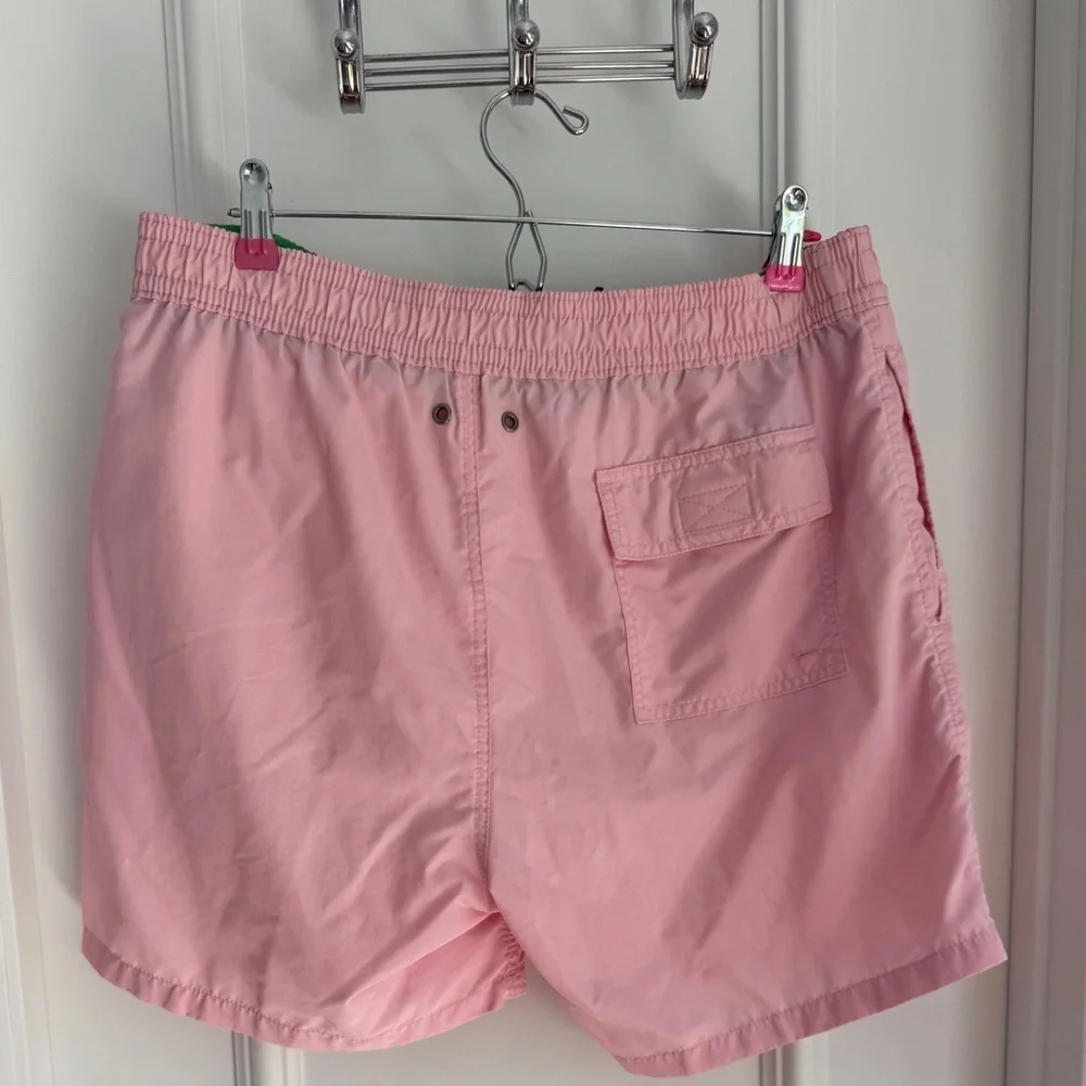 Vintage Ralph Lauren Polo Sport Swim Trunks Mens Large Shorts Pink Mesh
